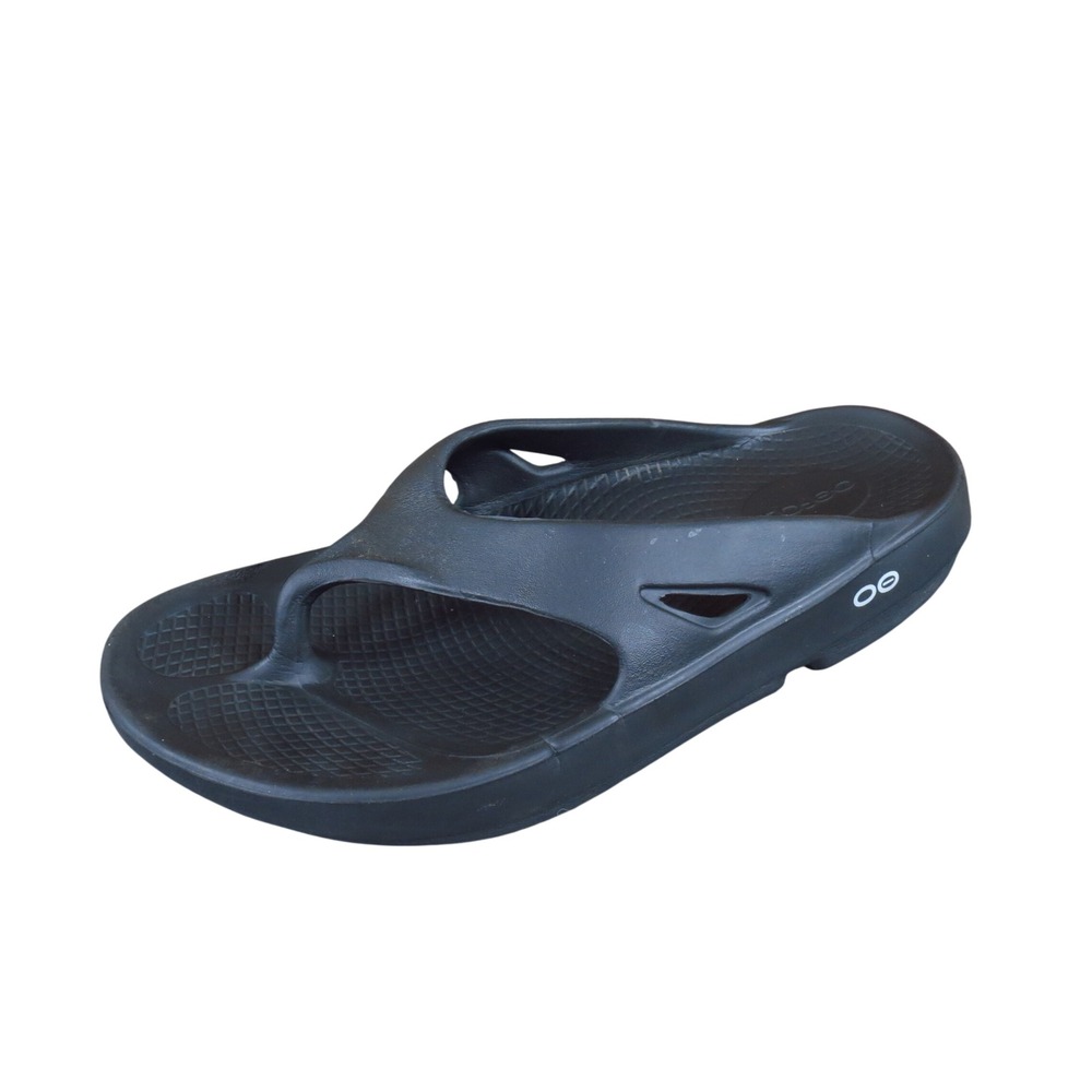 OOFOS OOriginal Unisex Sandal Size M8 W10 Recovery Flip Flop Black Synthetic